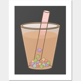 Dice Boba Tea Posters and Art